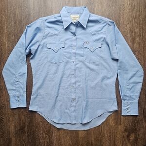 Ely Cattleman Ladies Light Blue Granddaddy womens Button Down Shirt CGS5102-CBU